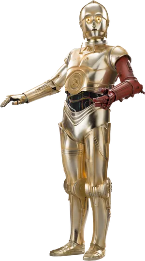 Golden Protocol Droid Star Wars PNG Image