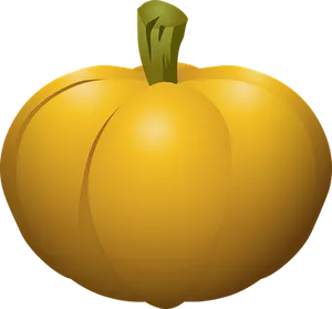 Golden Pumpkin Vector Illustration PNG Image