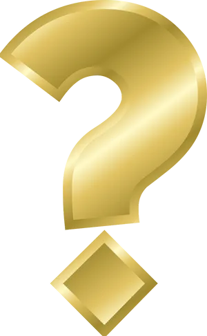 Golden Question Mark PNG Image