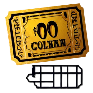 Golden Raffle Ticket Png Jpp22 PNG Image