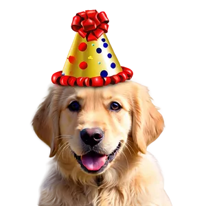 Golden Retriever Puppy Birthday Hat Png 62 PNG Image