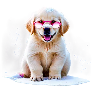 Golden Retriever Puppy Snow Play Png 94 PNG Image