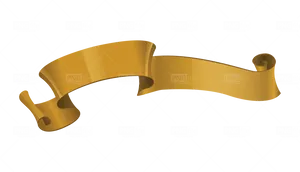 Golden Ribbon Banner Graphic PNG Image