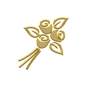 Golden Rose Bouquet Graphic PNG Image