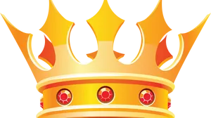 Golden Royal Crown Illustration PNG Image