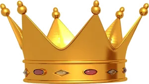 Golden Royal Crown PNG Image