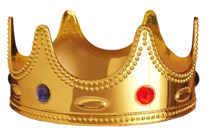 Golden Royal Crownwith Gemstones.png PNG Image