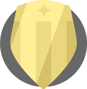 Golden Shield Icon PNG Image