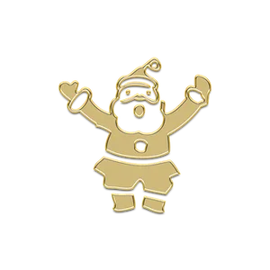 Golden Silhouette Santa Claus PNG Image