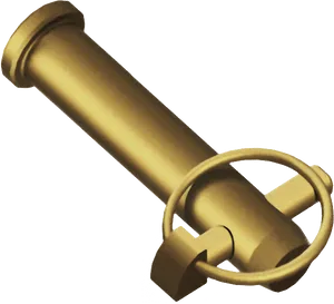 Golden Skeleton Key Graphic PNG Image