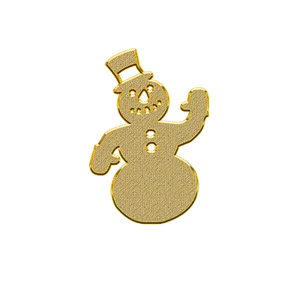 Golden Snowman Graphic PNG Image