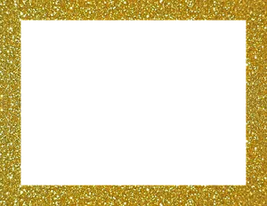 Golden Sparkle Frameon Black Background PNG Image