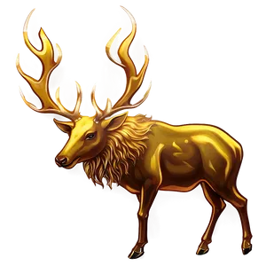 Golden Stag Icon Png 06292024 PNG Image