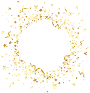 Golden Star Clipart Circle PNG Image