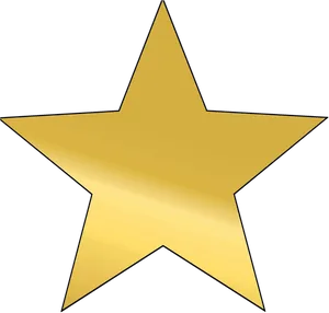 Golden Star Graphic PNG Image