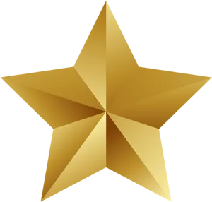 Golden Star Graphic PNG Image