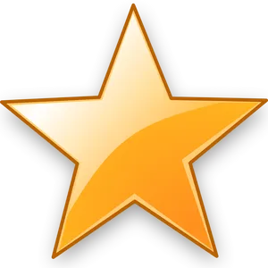 Golden Star Icon PNG Image