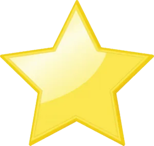 Golden Star Icon PNG Image