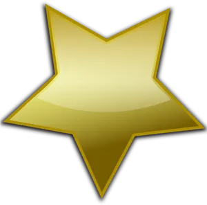 Golden Star Illustration PNG Image