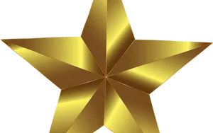 Golden Star Illustration PNG Image