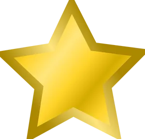 Golden Star Vector Graphic PNG Image