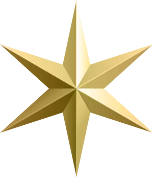 Golden Star3 D Rendering PNG Image