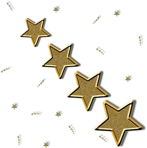 Golden Stars Scattered Background PNG Image