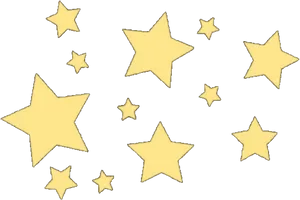 Golden Stars Scatteredon Teal Background PNG Image