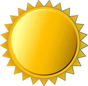 Golden Sun Coin Graphic PNG Image