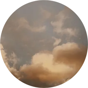 Golden_ Sunset_ Clouds_ Circle PNG Image