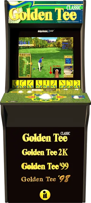 Golden Tee Arcade Cabinet PNG Image