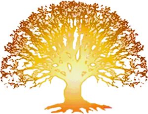 Golden Tree Graphic Design PNG Image