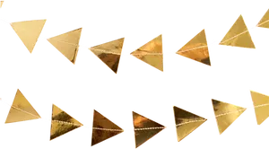 Golden Triangle Banner Decoration PNG Image