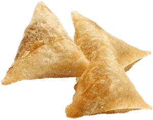 Golden Triangular Samosas PNG Image