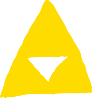 Golden Triforce Symbol PNG Image