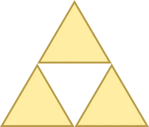 Golden Triforce Symbol PNG Image