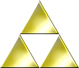 Golden Triforce Symbol PNG Image