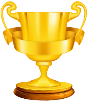 Golden Trophy Clipart PNG Image