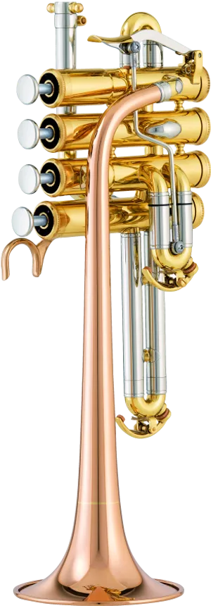 Golden Trumpet Isolatedon White PNG Image