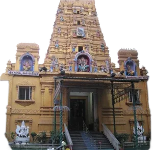 Golden Venkateswara Temple Architecture PNG Image