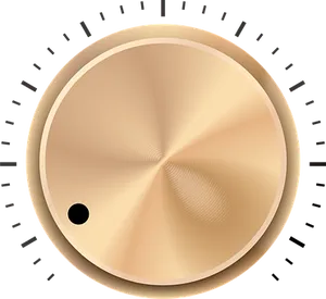 Golden Volume Knob Illustration PNG Image