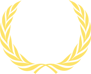 Golden Wheat Laurel Wreath PNG Image