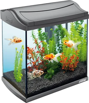 Goldfish Aquarium Setup PNG Image