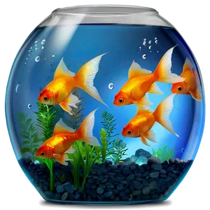 Goldfish In Fishbowl Png Uak PNG Image