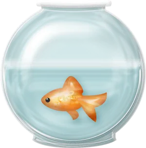 Goldfishin Glass Bowl.png PNG Image