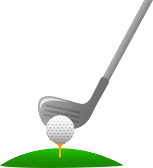 Golf Ballon Tee Readyfor Drive PNG Image