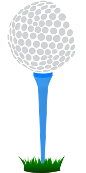 Golf Ballon Tee Vector PNG Image