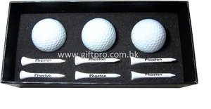 Golf Ballsand Tees Setin Box PNG Image