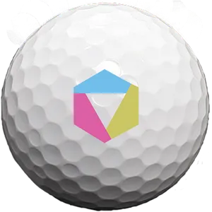 Golf Ballwith Logo Overlay PNG Image