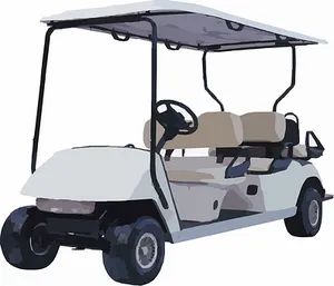 Golf Cart Illustration PNG Image